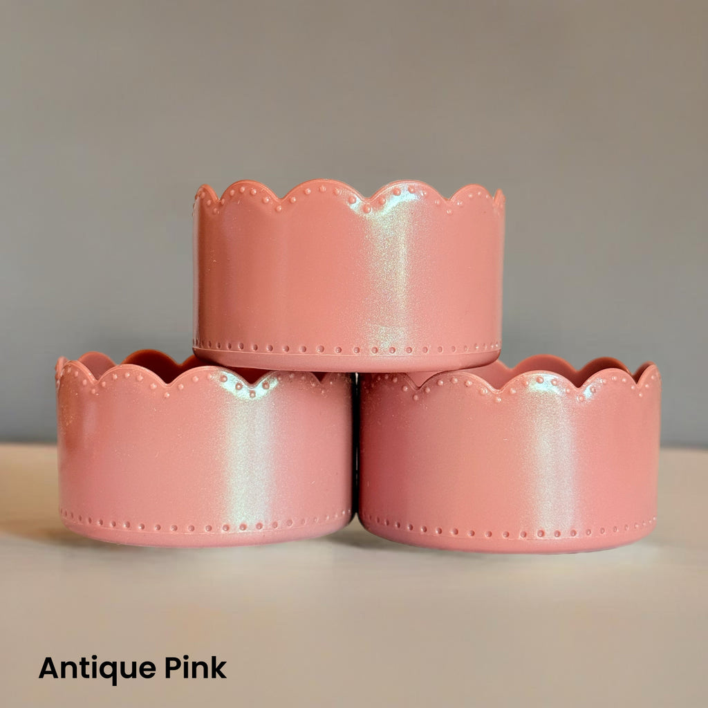 Antique Pink Scalloped  Boot
